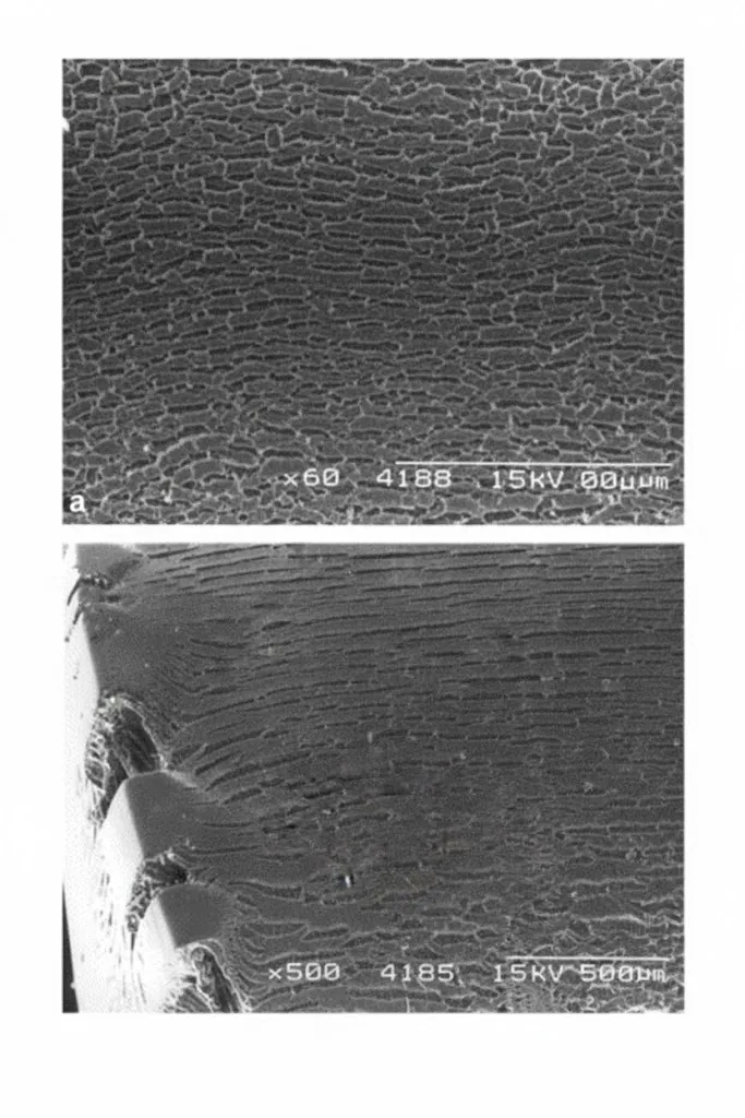 Aged polypropylene SEM image article cover